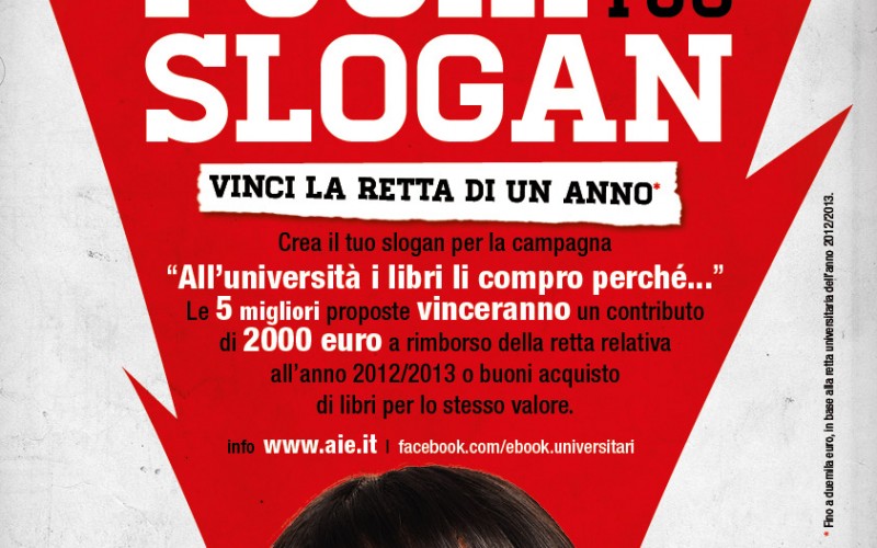 Al via è-Book: inventa uno slogan e vinci un anno di università