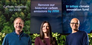 Microsoft punta a diventare carbon negative entro il 2030