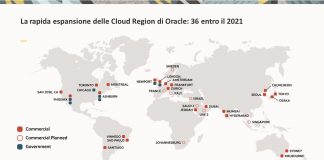 La presenza Cloud di Oracle si espande a livello mondiale a un passo di crescita a tre cifre