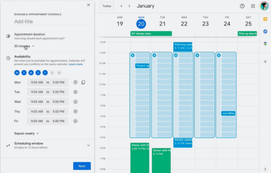 Google aggiorna Calendar per rendere più semplice la programmazione