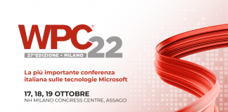 WPC 2022: la più importante conferenza italiana sulle tecnologie Microsoft ritorna in presenza dal 17 al 19 ottobre!