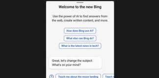 Bing IA appare sugli smartphone Android e iOS