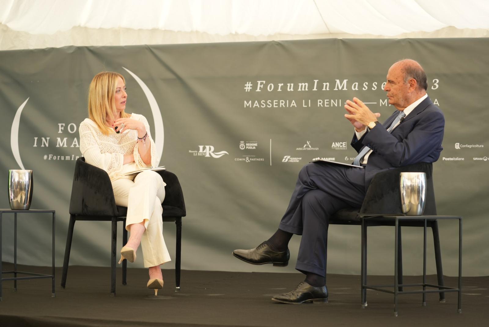 giorgia meloni intervistata da bruno vespa