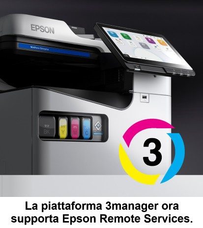 Epson Remote Services è stato integrato nella piattaforma 3manager per migliorare la gestione del parco stampanti