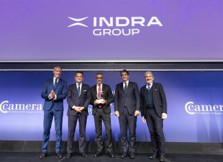 Indra Group premiata per l’innovazione tecnologica dalla Camera di Commercio di Spagna in Italia Indra Group premiata per l’innovazione tecnologica dalla Camera di Commercio di Spagna in Italia