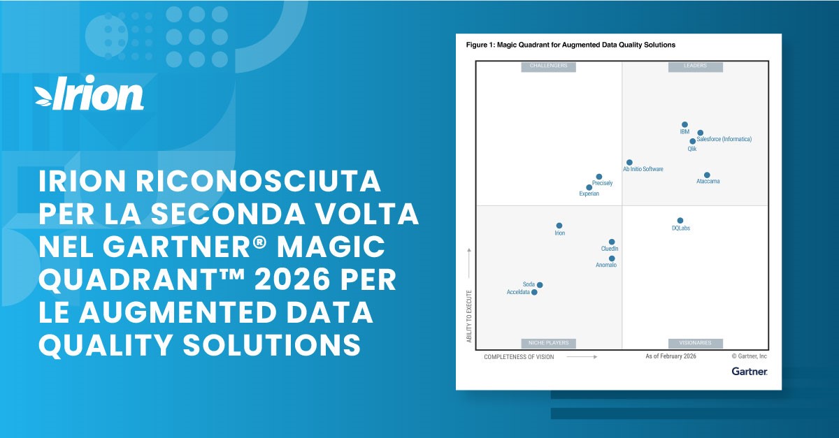 AI e Data Management: nuovo riconoscimento internazionale per Irion AI e Data Management: nuovo riconoscimento internazionale per Irion