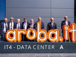 Il sindaco Roberto Gualtieri in visita al data center campus di Aruba a Roma