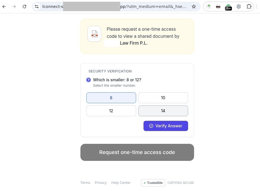 Reindirizzamento Microsoft verso pagina di phishing