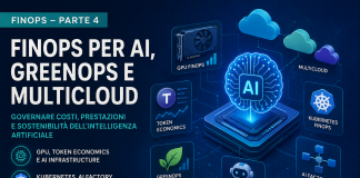 FinOps per AI con GPU, Token Economics, Kubernetes, GreenOps, AI Factory e multicloud per l'ottimizzazione dei costi dell'intelligenza artificiale.
