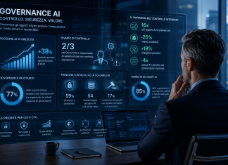 IBM: i CIO accelerano sull’AI, ma cresce il divario tra adozione e governance CIO analizza una dashboard di governance AI per monitorare sicurezza, agenti intelligenti, controllo dei costi e infrastrutture enterprise.